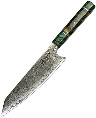 Hajegato damascus kiritsuke knife 8 in