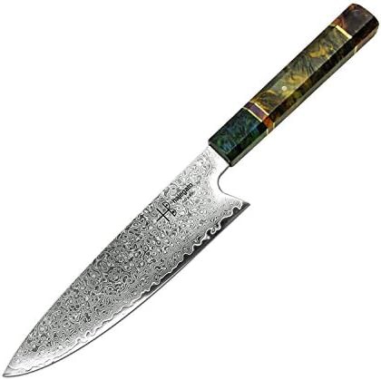 Hajegato damascus gyuto knife 8 in