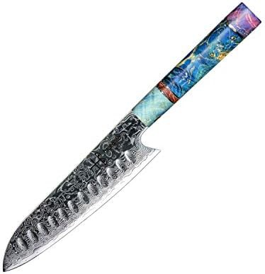 damascus santoku knife 7 in