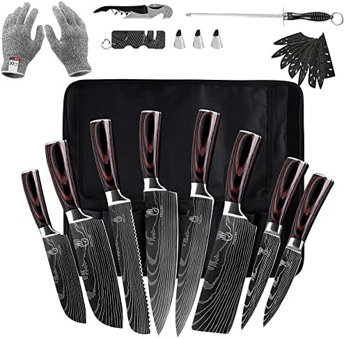 German steel 8 inch santoku knife set