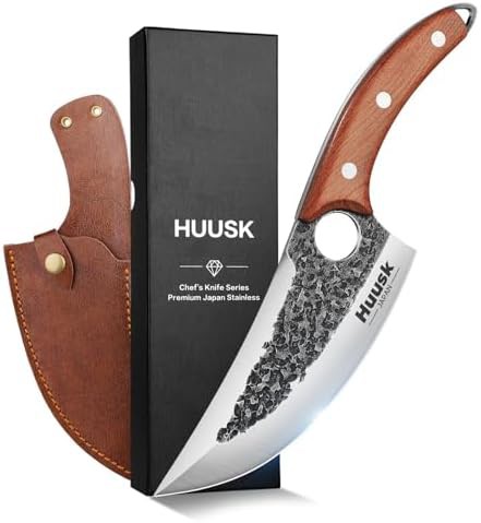 viking hand forged knife leather sheath
