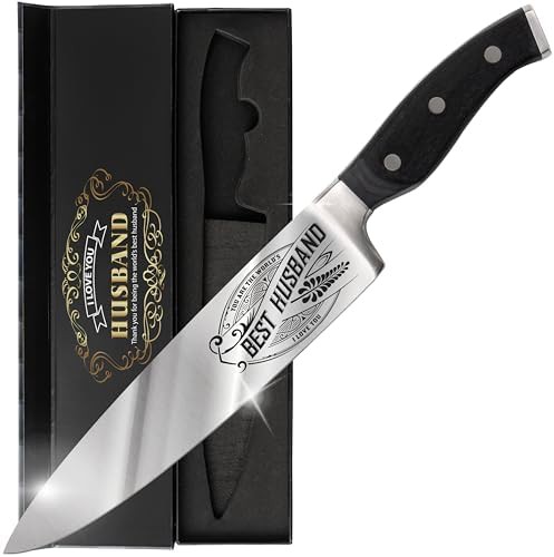 Husband pakka wood chef knife 8 in
