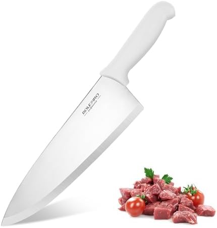 Ten Inch High Carbon Knife White Handle