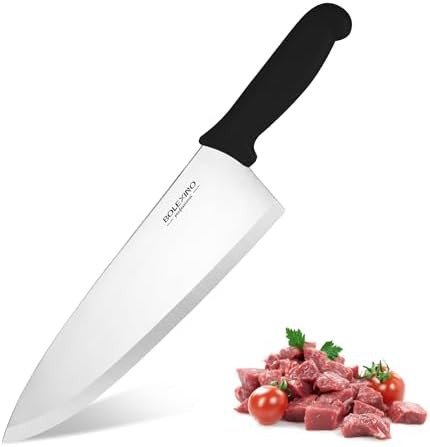 Ten Inch High Carbon Knife Black Handle