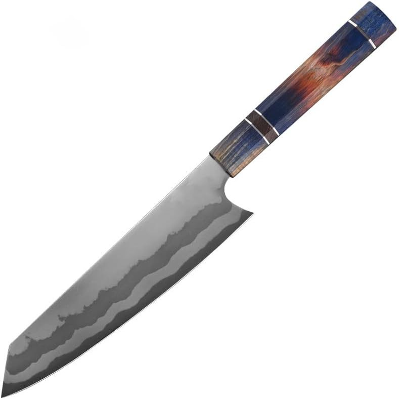 Stainless steel eight inch nakiri vegetable knife