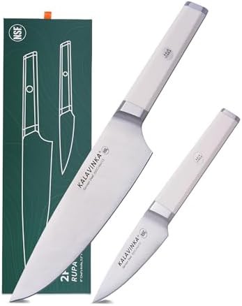 Forged German steel gyuto and paring set