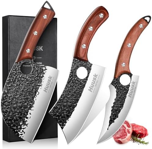 Huusk Viking Chef Knife for Meat Preparation