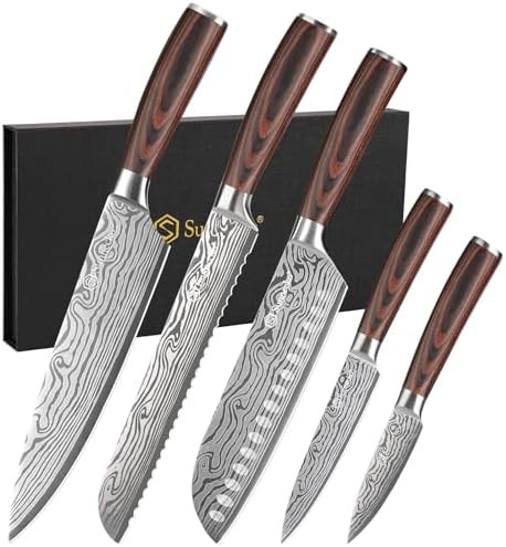 Professional Five Piece Set with Wooden Handles