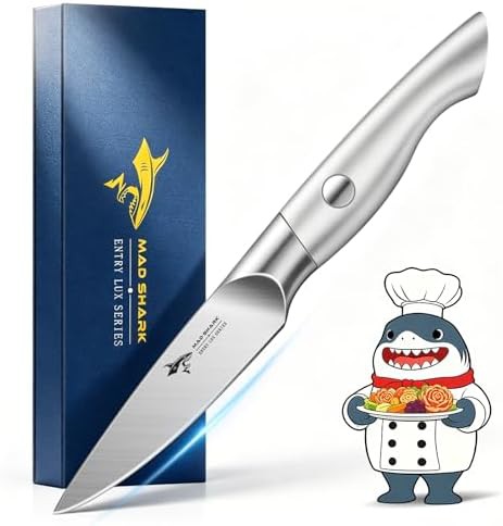 Ultra sharp paring knife with black handle