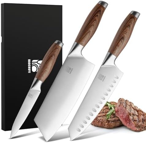 Three piece forged outdoor knife set