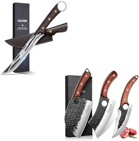 Serbian chef and viking butcher knife set