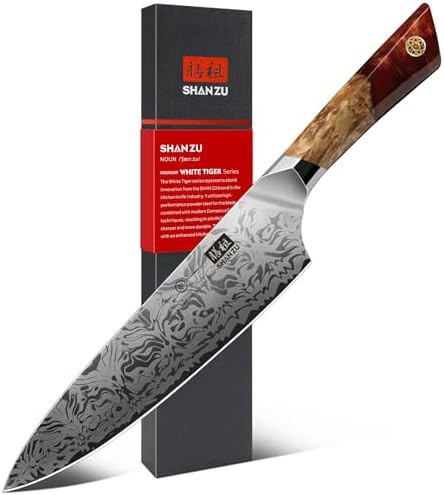 SG2 powder steel Damascus chef knife