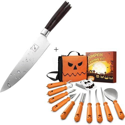 Japanese gyuto knife for pumpkin carving