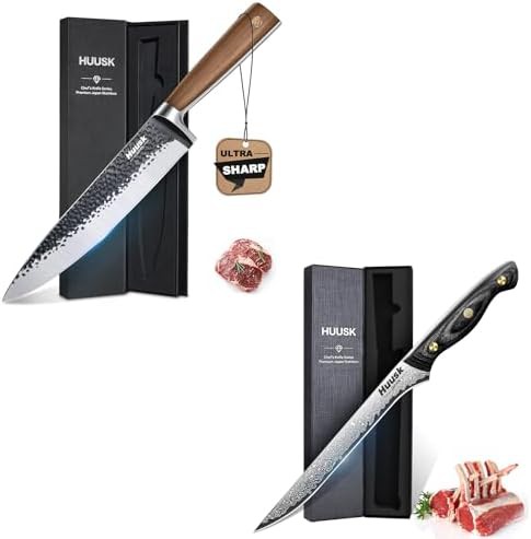 Damascus gyuto and sushi boning knife