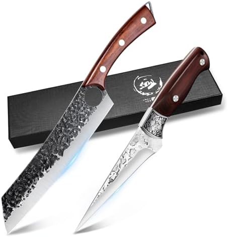 Purple dragon hand forged meat and vegetable cleaver