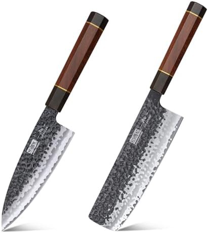 Hand Forged Nakiri Chopping Knife 7 Inch