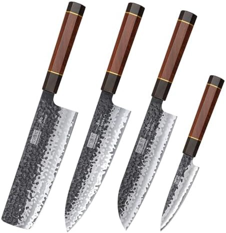 VG-10 steel nakiri and three piece set