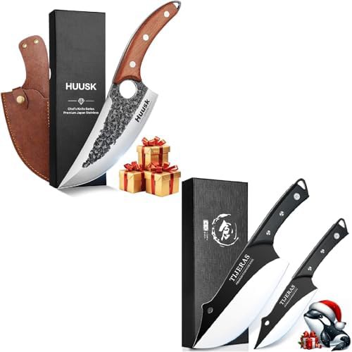 Upgraded Viking hand forged meat cleaver set