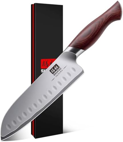 Seven inch high carbon stainless steel santoku knife