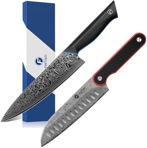 Zeus and vulpes damascus knife pair