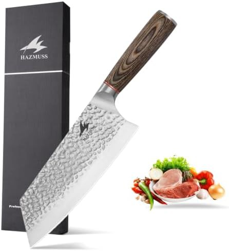 Hammered Chinese style chef knife 7.8 inch