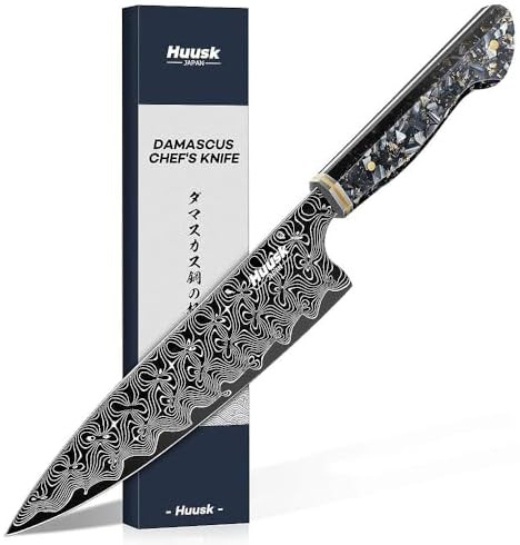 Huusk Damascus Chef Knife 8 Inch