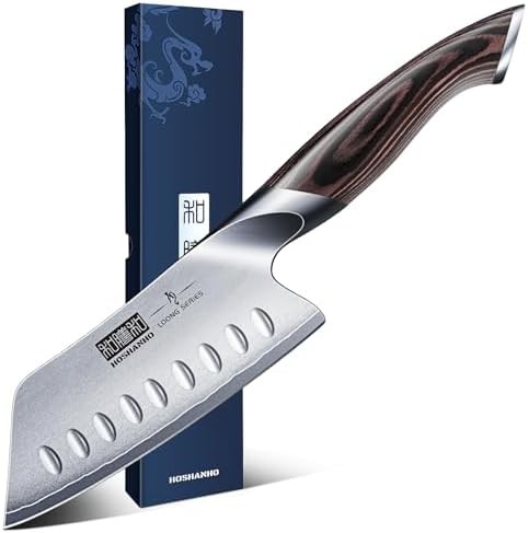 Stainless steel forged santoku knife 5 in