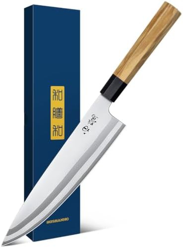 Forged chef knife with ergonomic handle 8 in
